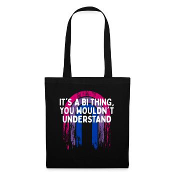 Bi chose que vous ne comprendrez pas Bisexuel LGBTQ Bi - Sac en tissu - noir - Devant