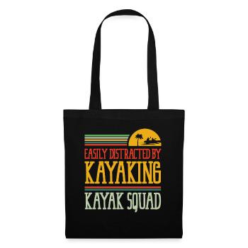 Distrait par le kayak Canot Pagaie Kayak - Sac en tissu - noir - Devant