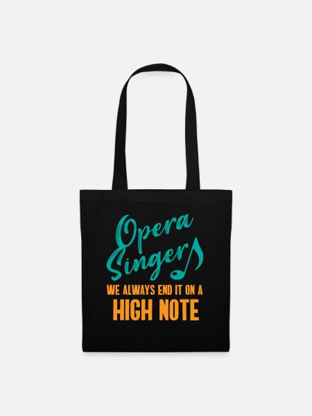 Opernsänger, Gesang, Opera - Stoffbeutel - Schwarz