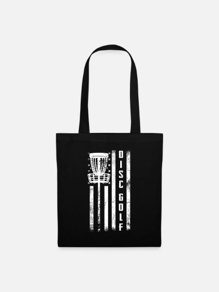 Discgolf, Discgolf US -Flagge - Stoffbeutel - Schwarz