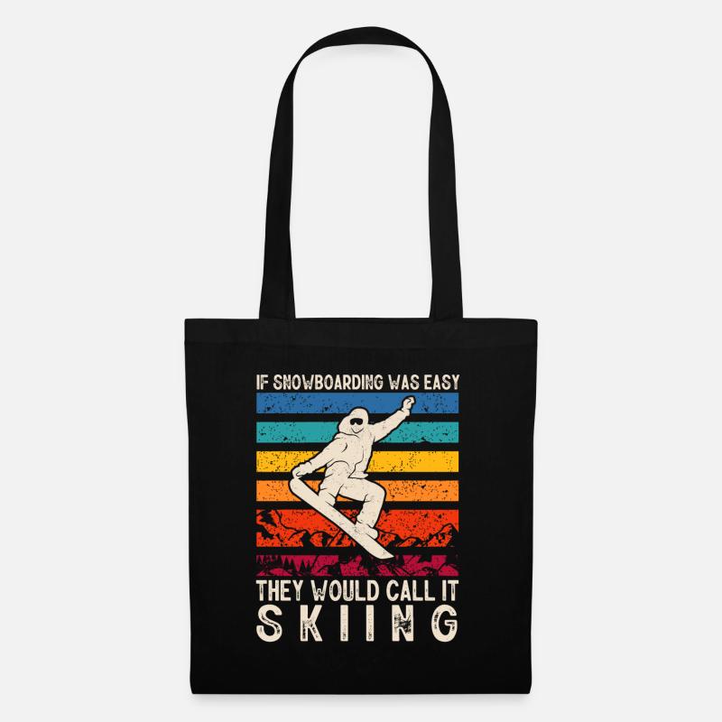 Snowboarder, Snowboarden - Stoffbeutel - Schwarz