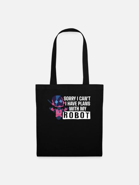 Robotik, Roboterbauer - Stoffbeutel - Schwarz