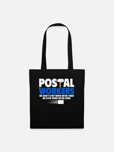 Postarbeiter, Post Mann - Stoffbeutel - Schwarz