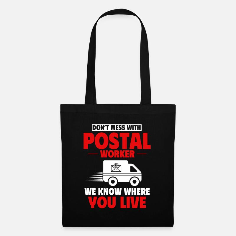 Postarbeiter, Post Mann - Stoffbeutel - Schwarz
