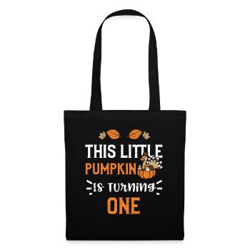 This Little Pumpkin Is Turning One - Tote Bag - black - Front