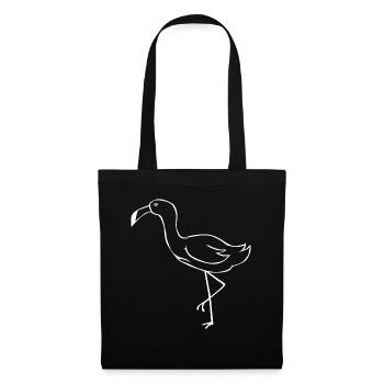 Dessin de silhouette d'oiseau mignon en forme de - Sac en tissu - noir - Devant
