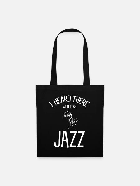 Jazzmusik - Jazzmusiker - Stoffbeutel - Schwarz