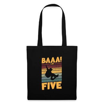 Baaa! J’ai cinq ans - Sac en tissu - noir - Devant