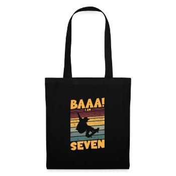 Baaa! J’ai sept ans - Sac en tissu - noir - Devant