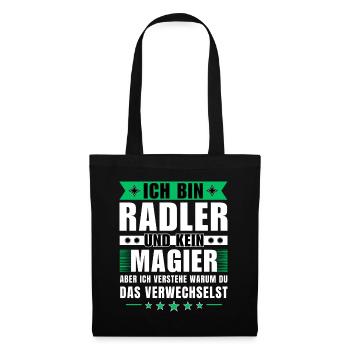 Ich bin Radler und kein Magier - Stoffbeutel - Schwarz - Vorne