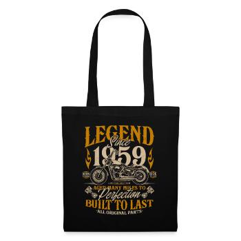 Legend Since 1959 Cadeau d’anniversaire moto - Sac en tissu - noir - Devant