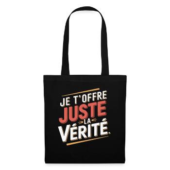 Je t'offre juste la vérité - Sac en tissu - noir - Devant
