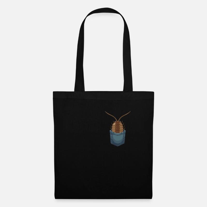 Pill Bug Illustration for Rollie Pollie Mom Isopod - Stoffbeutel - Schwarz