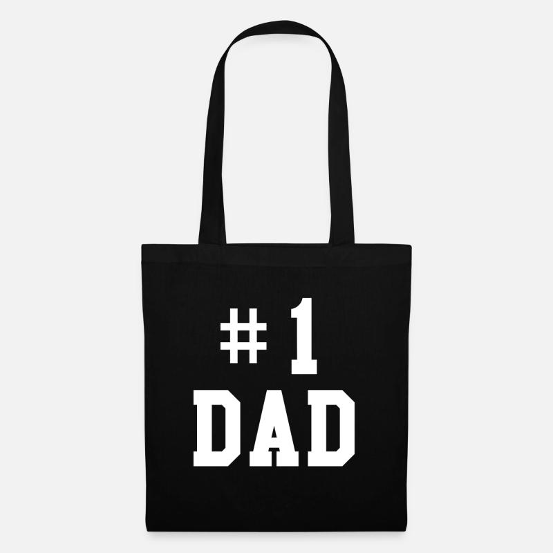 Vater Nummer 1 Dad Vatertag Geschenk - Stoffbeutel - Schwarz
