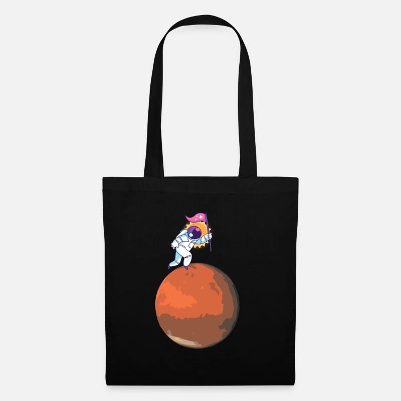 Astronaut on Mars cool gift idea - Tote Bag - black