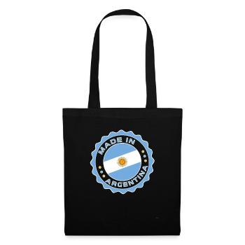 Made in ARGENTINA Modernes Siegel ARGENTINIEN Flagge - Stoffbeutel - Schwarz - Vorne