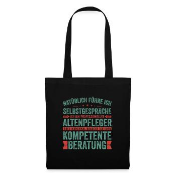 Altenpfleger witziger Spruch für die Arbeit Beruf - Stoffbeutel - Schwarz - Vorne