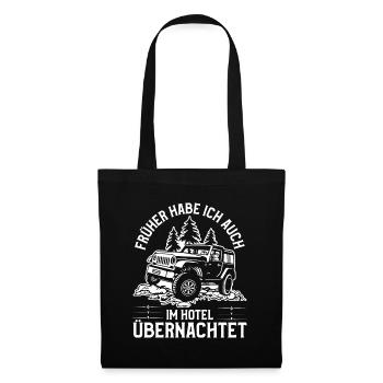 Geländewagen Offroad Allradantrieb Reisefahrzeug - Stoffbeutel - Schwarz - Vorne