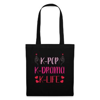 Kdrama K-Drame K Drame Séoul Kpop K-Pop Hallyu - Sac en tissu - noir - Devant