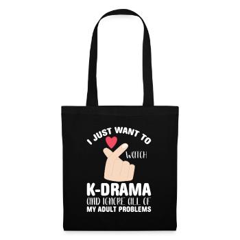 K-Drama Kdrama Drame coréen Corée Hallyu K-Drama - Sac en tissu - noir - Devant