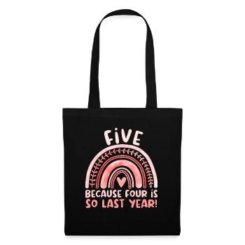 5th Birthday Fifth Birthday Five Years Old - Tote Bag - black - Front