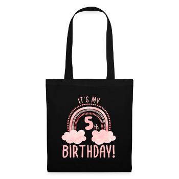 5th Birthday Fifth Birthday Five Years Old - Tote Bag - black - Front