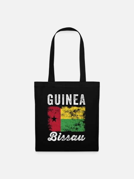 Guinea-Bissau-Flagge verzweifelt - Stoffbeutel - Schwarz