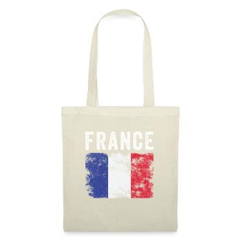 France Flag Distressed - Drapeau Français - Sac en tissu - nature - Devant