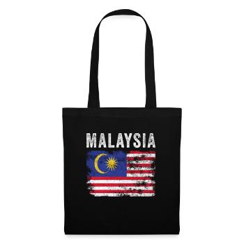 Malaysia Flag Distressed Malaysian Flag - Tote Bag - black - Front