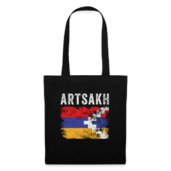 Drapeau de l’Artsakh en détresse - Drapeau de l’Artsakhi - Sac en tissu - noir - Devant