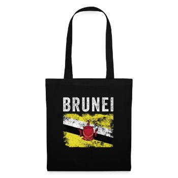 Drapeau du Brunei en détresse - Drapeau brunéien - Sac en tissu - noir - Devant