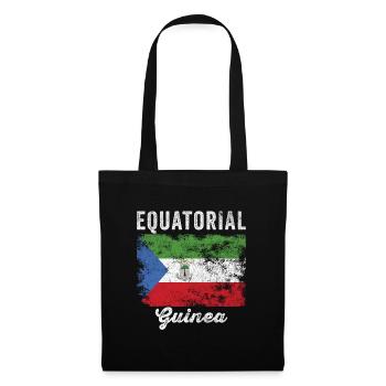 Equatorial Guinea Flag Distressed - Tote Bag - black - Front