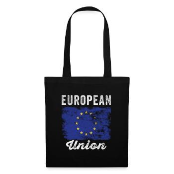 European Union Flag Distressed - Tote Bag - black - Front