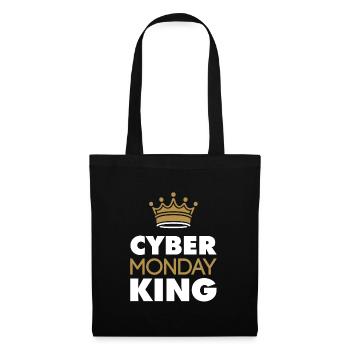 Cyber Monday King Buy Krone Fun Humor Joy - Tote Bag - black - Front