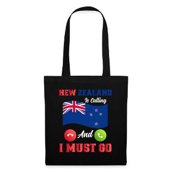 Neuseeland Kultur Kiwi Vogel Neuseeland Flagge - Stoffbeutel - Schwarz - Vorne