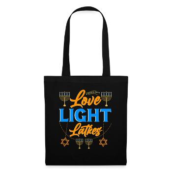 Chanukka Hanukka Dreidel Latkes Hanukkah - Tote Bag - black - Front