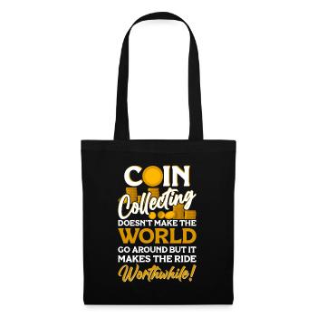 Collectionneur de pièces de monnaie Collectionneur de pièces Numismates - Sac en tissu - noir - Devant