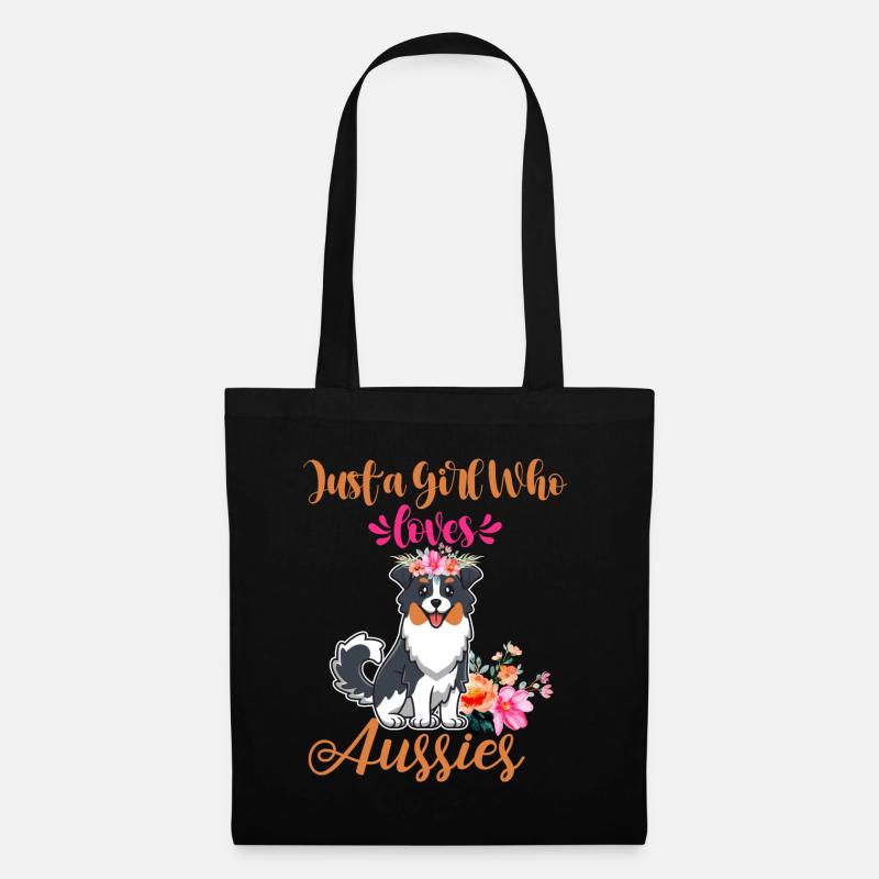 Australischer Schäferhund Aussie Dad Aussie Mom - Stoffbeutel - Schwarz
