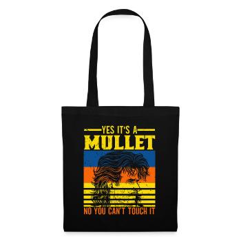 Mullet Frisur Vokuhila Frisur - Stoffbeutel - Schwarz - Vorne