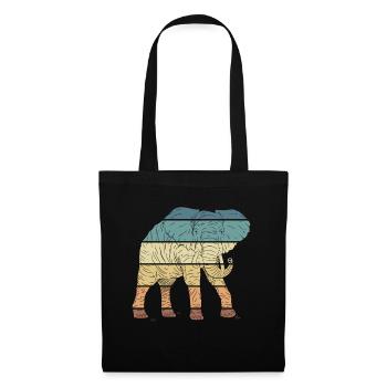 Elephant Spirit Animal Retro Vintage Design - Tote Bag - black - Front