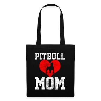 Maman Pitbull Amour Maman Unique - Sac en tissu - noir - Devant