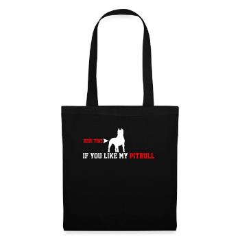 Exprimez votre amour pour les pitbulls avec - Sac en tissu - noir - Devant