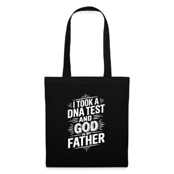 DNA test done, God is my father! Christian - Tote Bag - black - Front