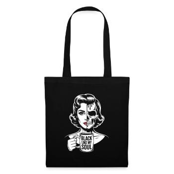 Black like my soul! Goth Coffee Emo Girl - Tote Bag - black - Front