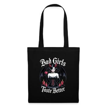 Les mauvaises filles ont meilleur goût ! Gothique Gothique Emo Baddie - Sac en tissu - noir - Devant