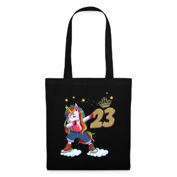 Licorne anniversaire 23 ans Cadeau Drôle Femme - Sac en tissu - noir - Devant