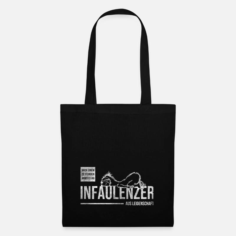 Infaulenzer aus Leidenschaft - Faultier - - Stoffbeutel - Schwarz