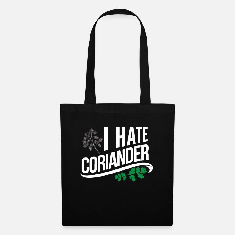 I hate coriander - Koriander - Stoffbeutel - Schwarz