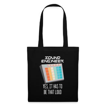 Ingénieur du son I ingénieur du son - Sac en tissu - noir - Devant