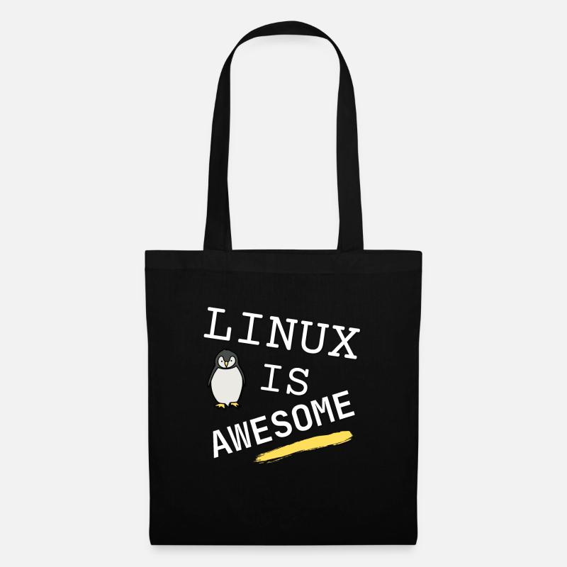 Linux est génial - - Sac en tissu - noir